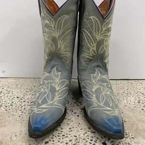 Boot Barn Classic Embroidered Western Cowboy Boots in Blue